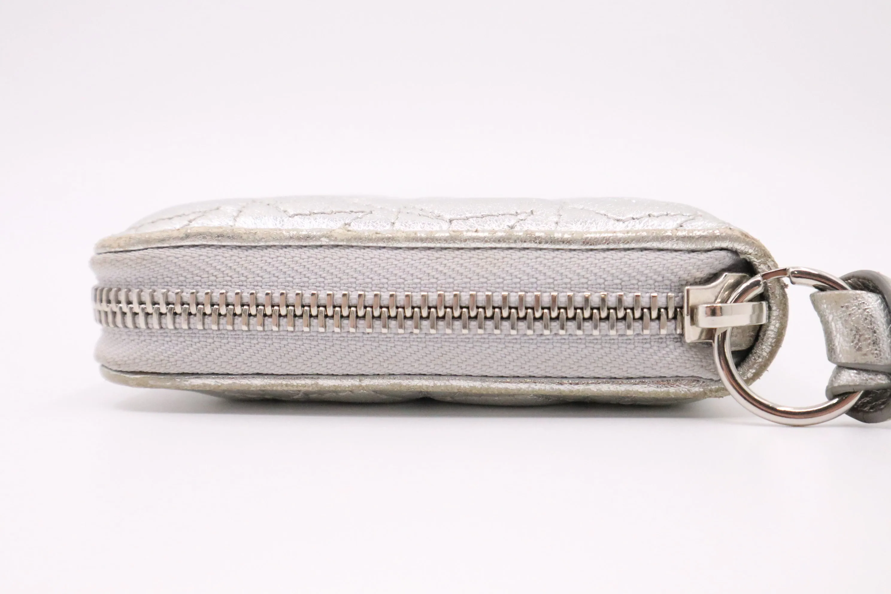 Jimmy Choo Long Wallet in Silver Canvas