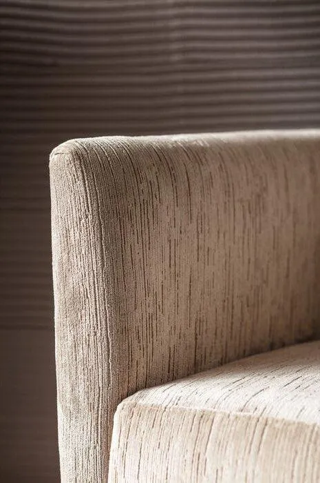 La Vida Beige Velvet Contemporary Armchair