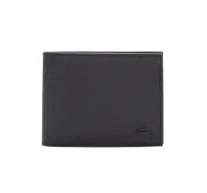 Lacoste NH2308HC S Billfold Wallet, Polyvinyl Chloride, Black