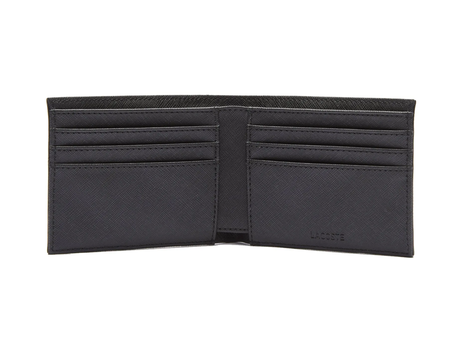 Lacoste NH2308HC S Billfold Wallet, Polyvinyl Chloride, Black