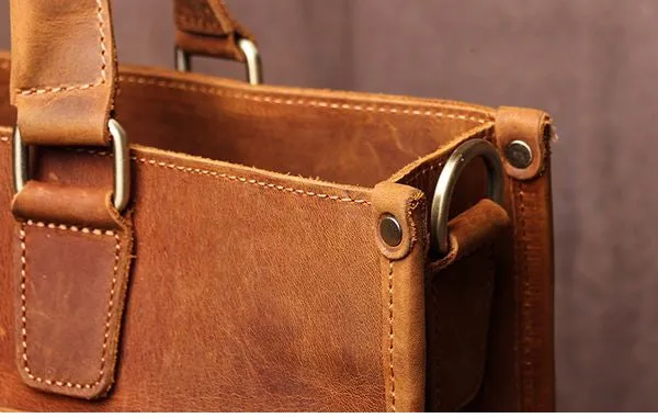 Leather Briefcase Vintage Leather Messenger Bag