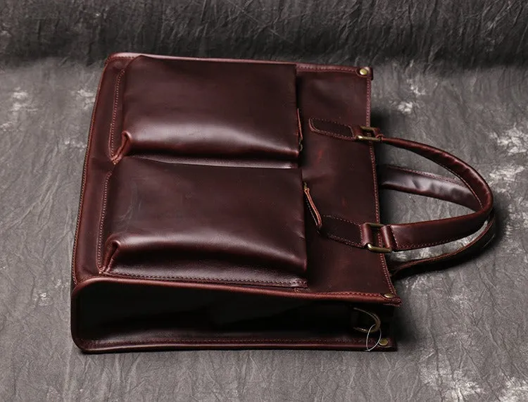 Leather Briefcase Vintage Leather Messenger Bag