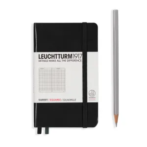 LEUCHTTURM1917 Notebook Pocket A6 Hardcover - Black, Squared