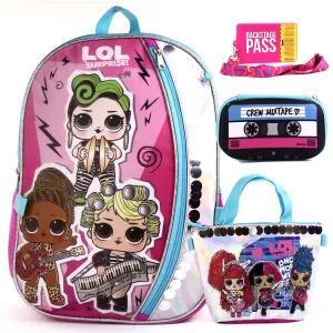 LOL Surprise 17 Inch Deluxe Backpack 4-Piece Set (non-personalized)