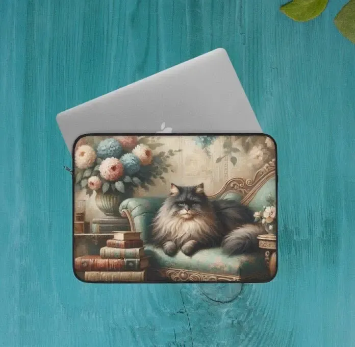 Lounge Kitty - Book Lover - Laptop Sleeve