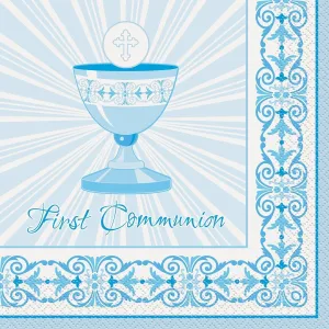 Lunch Napkins 1st Communion - Blue 16/pkg.