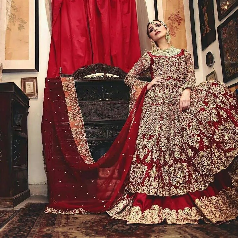 Luxurious Anarkali Farshi Lehenga # B1990