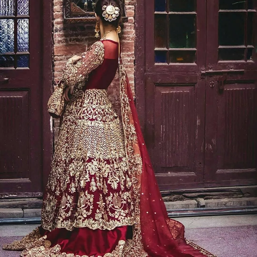 Luxurious Anarkali Farshi Lehenga # B1990