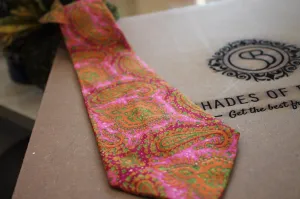 Luxurious Banarasi Silk Neck Tie In Pink