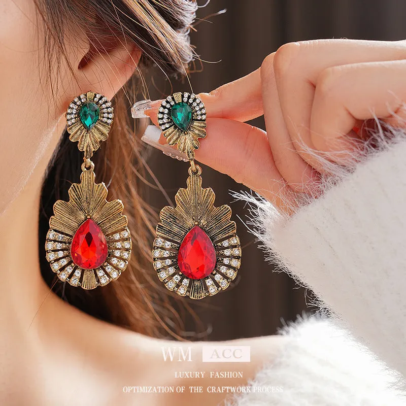 Luxurious Droplet Droplet Alloy Electroplating Earrings