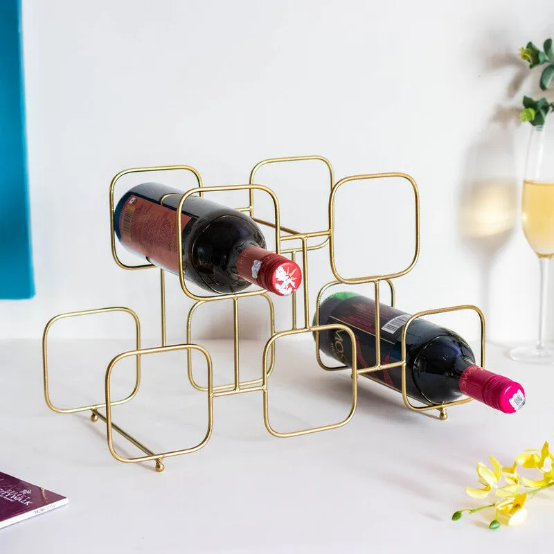 Luxurious Gold Wine Rack