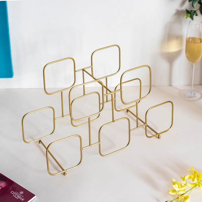 Luxurious Gold Wine Rack