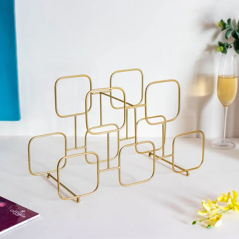 Luxurious Gold Wine Rack