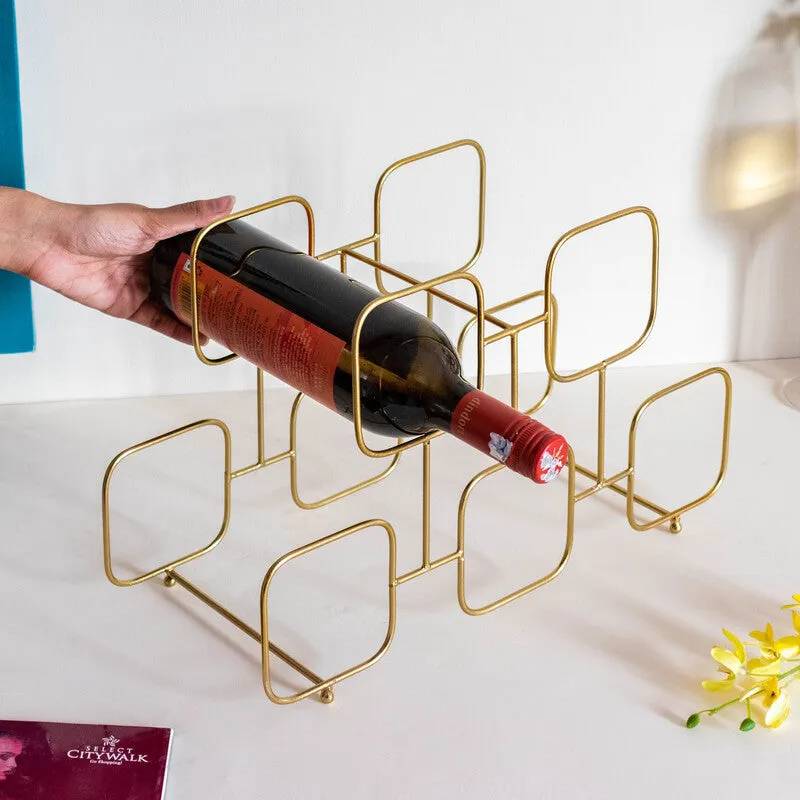 Luxurious Gold Wine Rack