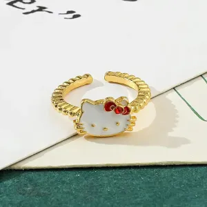 Luxurious Hello Kitty Open Ring