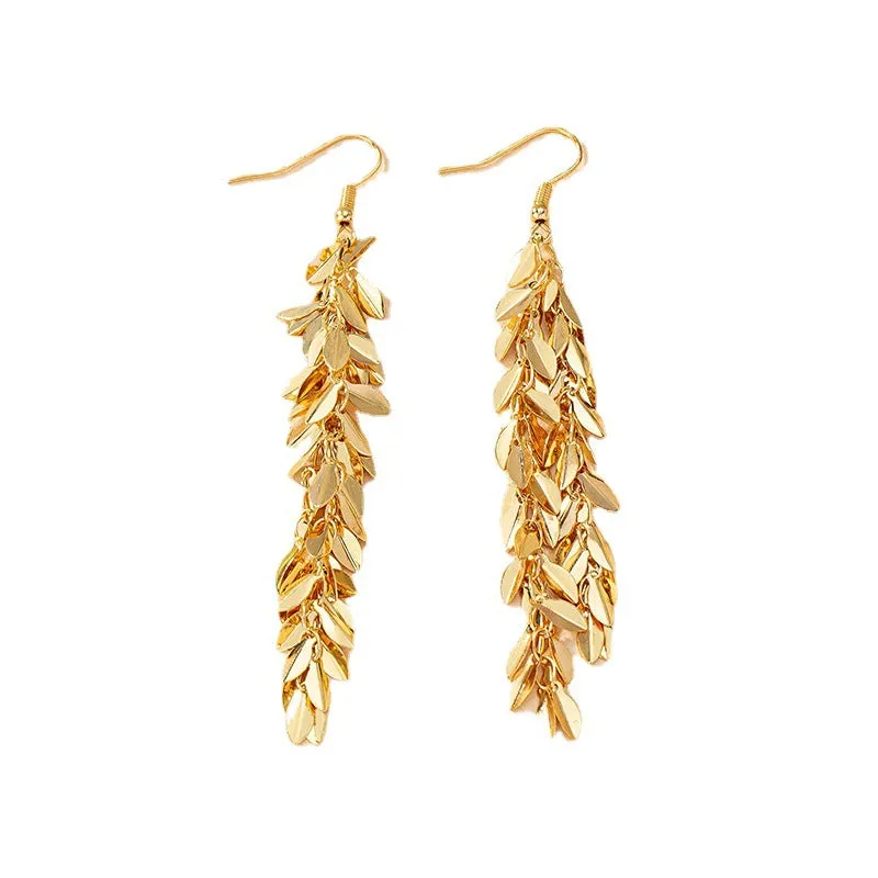 Luxurious Vienna Verve Metal Leaf Earrings - Wholesale Exclusivity