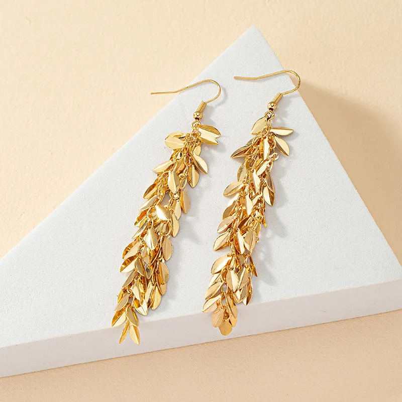 Luxurious Vienna Verve Metal Leaf Earrings - Wholesale Exclusivity