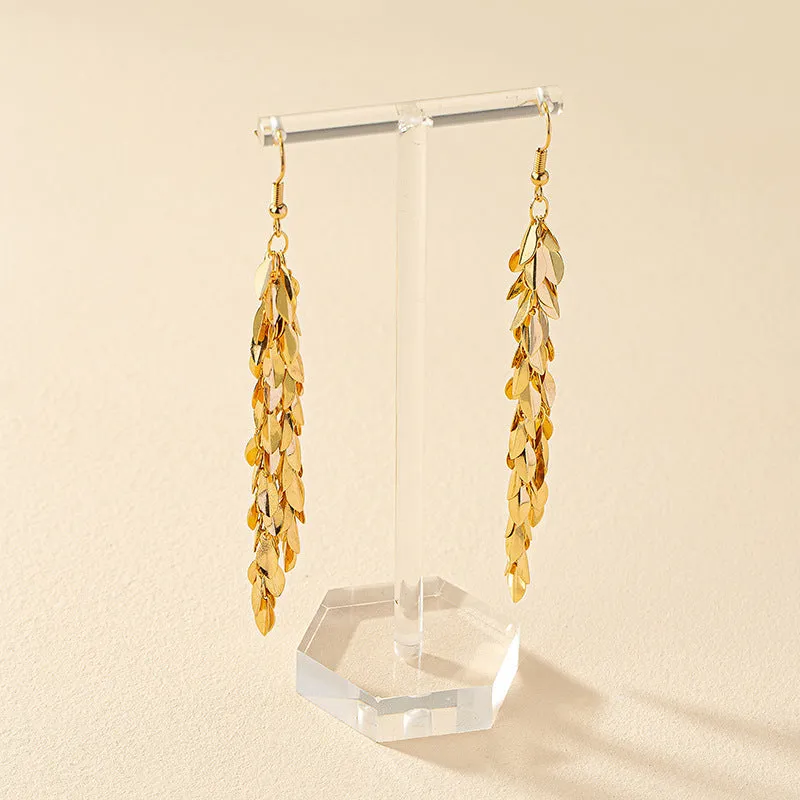 Luxurious Vienna Verve Metal Leaf Earrings - Wholesale Exclusivity