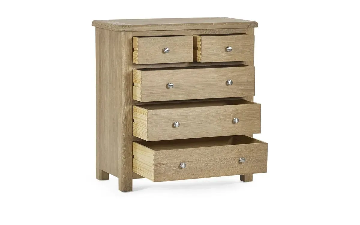 Memphis Limed Oak 3   2 Drawer Chest