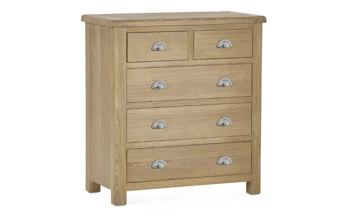 Memphis Limed Oak 3   2 Drawer Chest