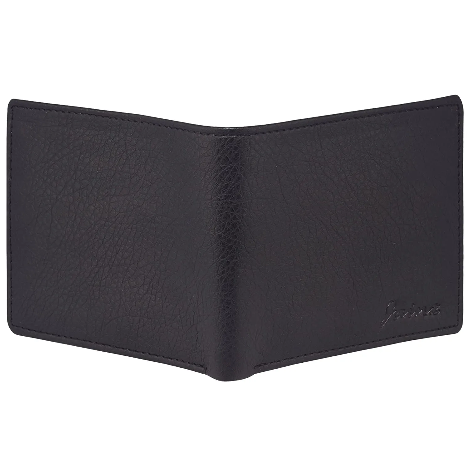 Men Formal Black Artificial Leather Wallet - Mini  (6 Card Slots)