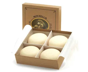 Mitchells Fine English Soap 4 Round Bars Gift Set | 6 Pack