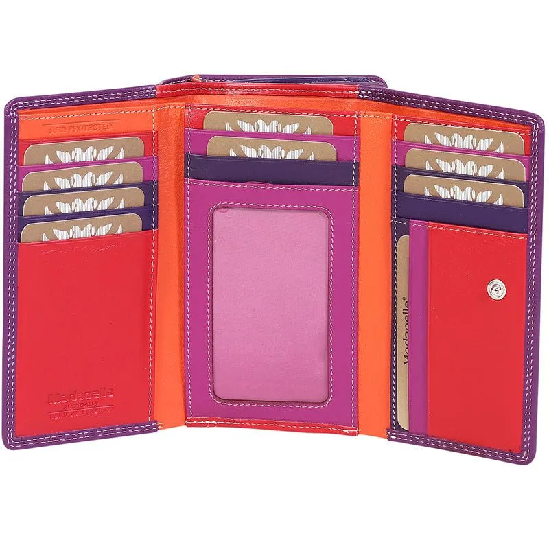 Modapelle - 7332 RFID Leather Multi Coloured Wallet