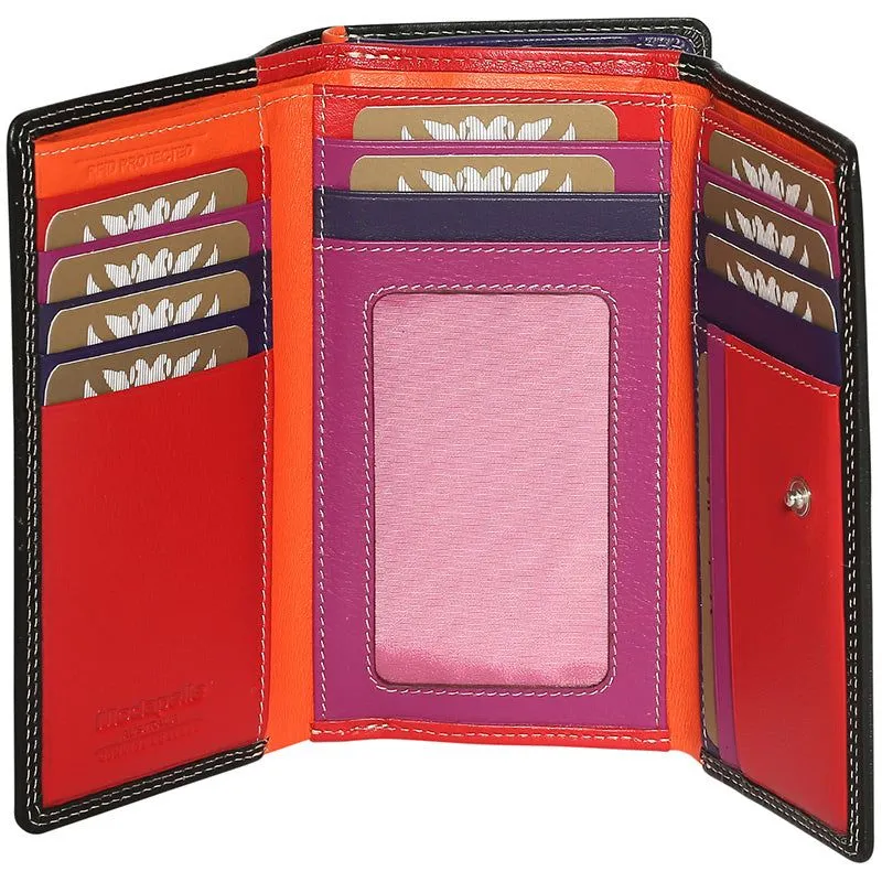 Modapelle - 7332 RFID Leather Multi Coloured Wallet