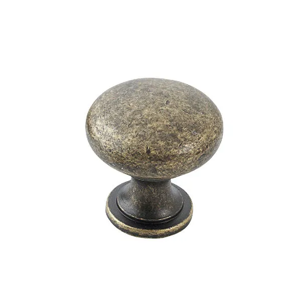 Momo Handles Florencia Plain Knob 29mm Antique Brass