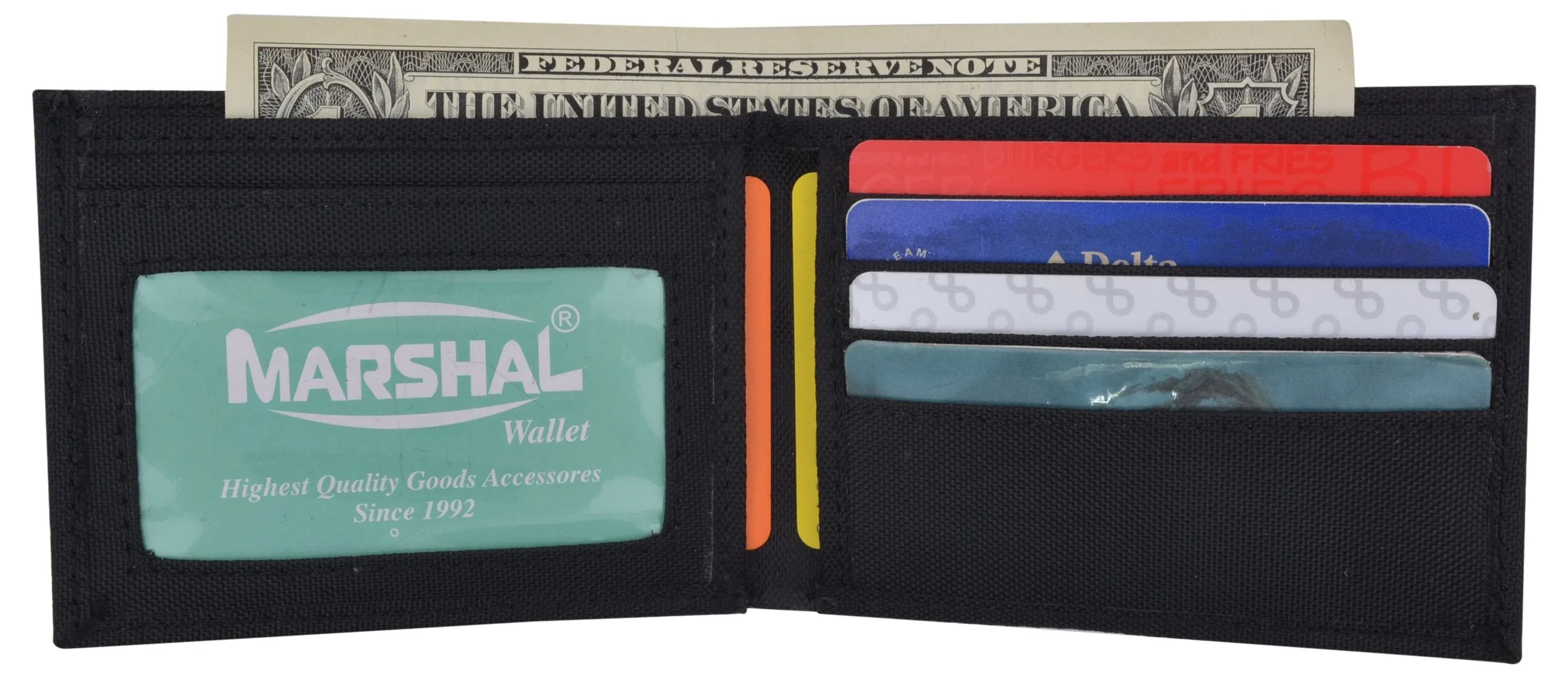 New Nylon Slim Compact Boys ID Card Bifold Wallet T200