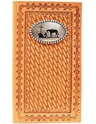 Nocona Men's Basketweave Cowboy Prayer Concho Rodeo Wallet