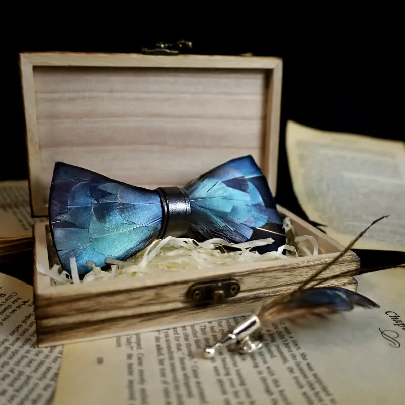 Parent-child Bow Ties Luxurious Wooden Gift Box