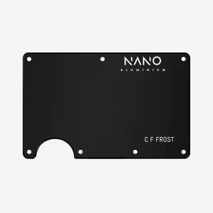 Personalised Front & Back Wallet Cover Plates (Phantom Black)