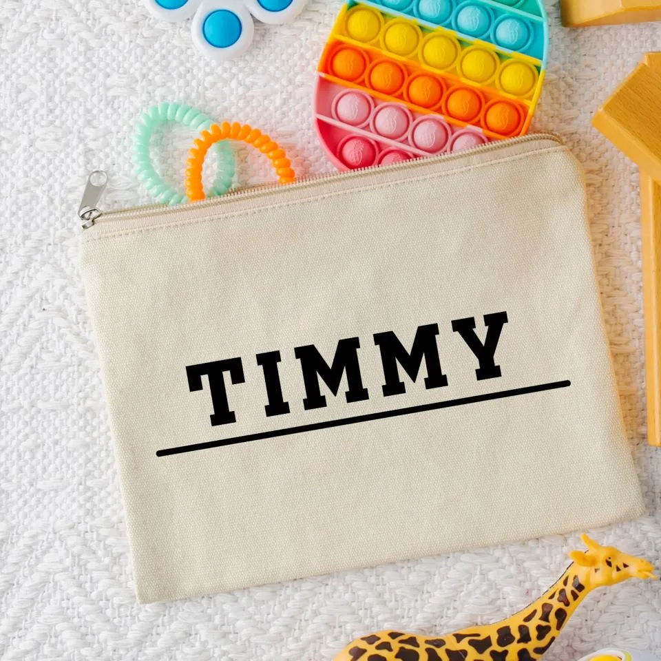 Personalized Kids Zippered Toy Bag