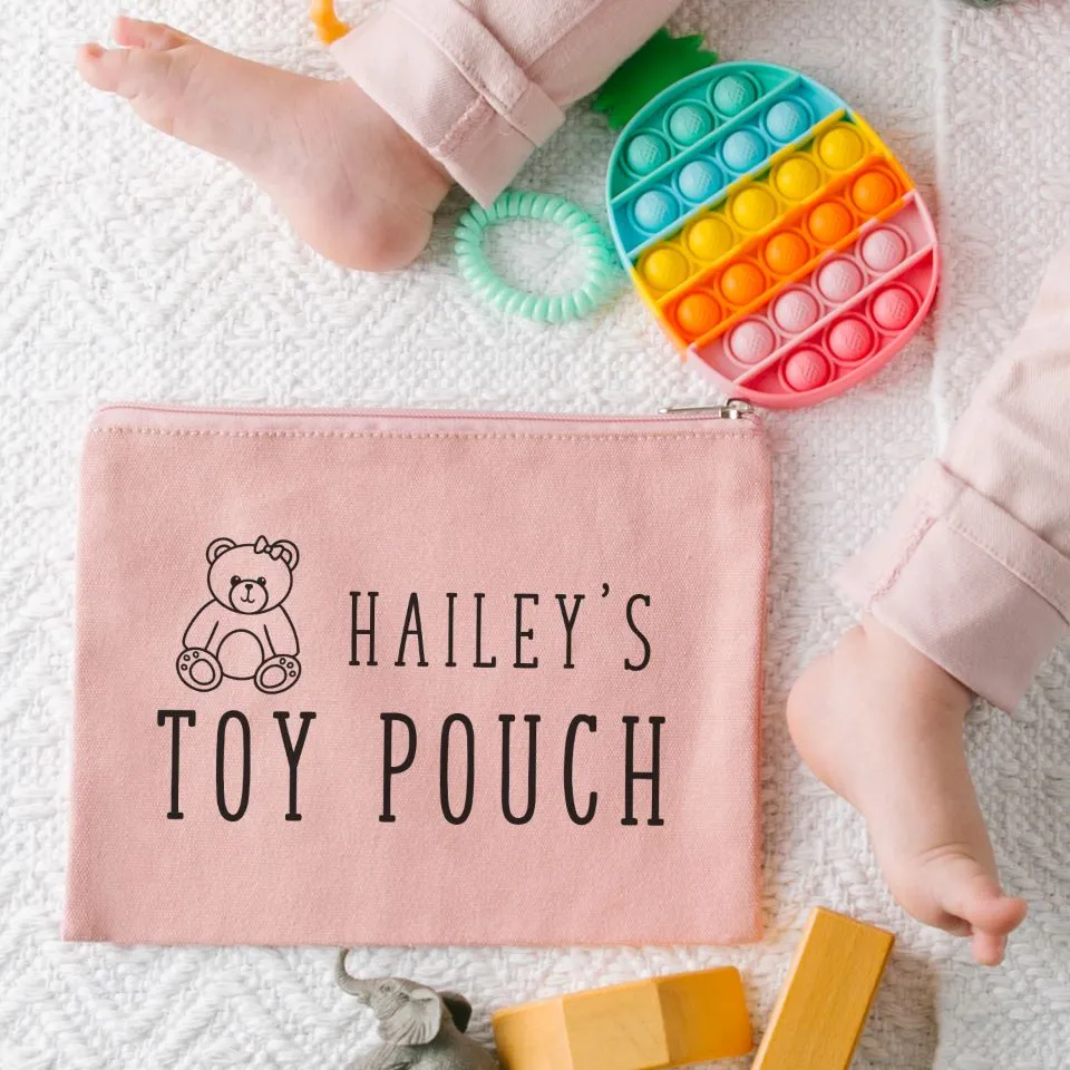 Personalized Kids Zippered Toy Bag