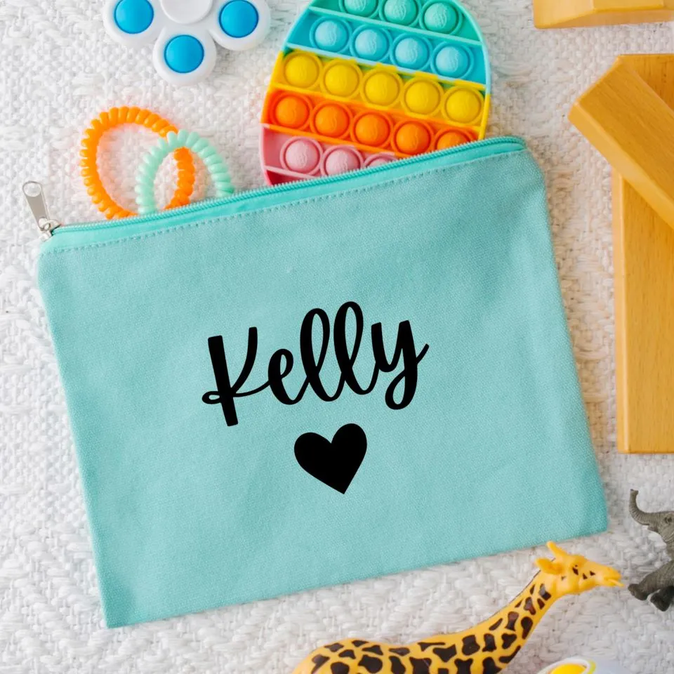 Personalized Kids Zippered Toy Bag