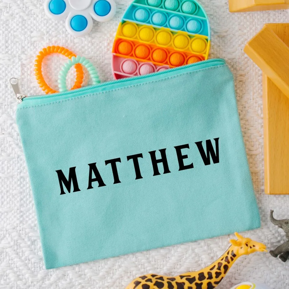 Personalized Kids Zippered Toy Bag