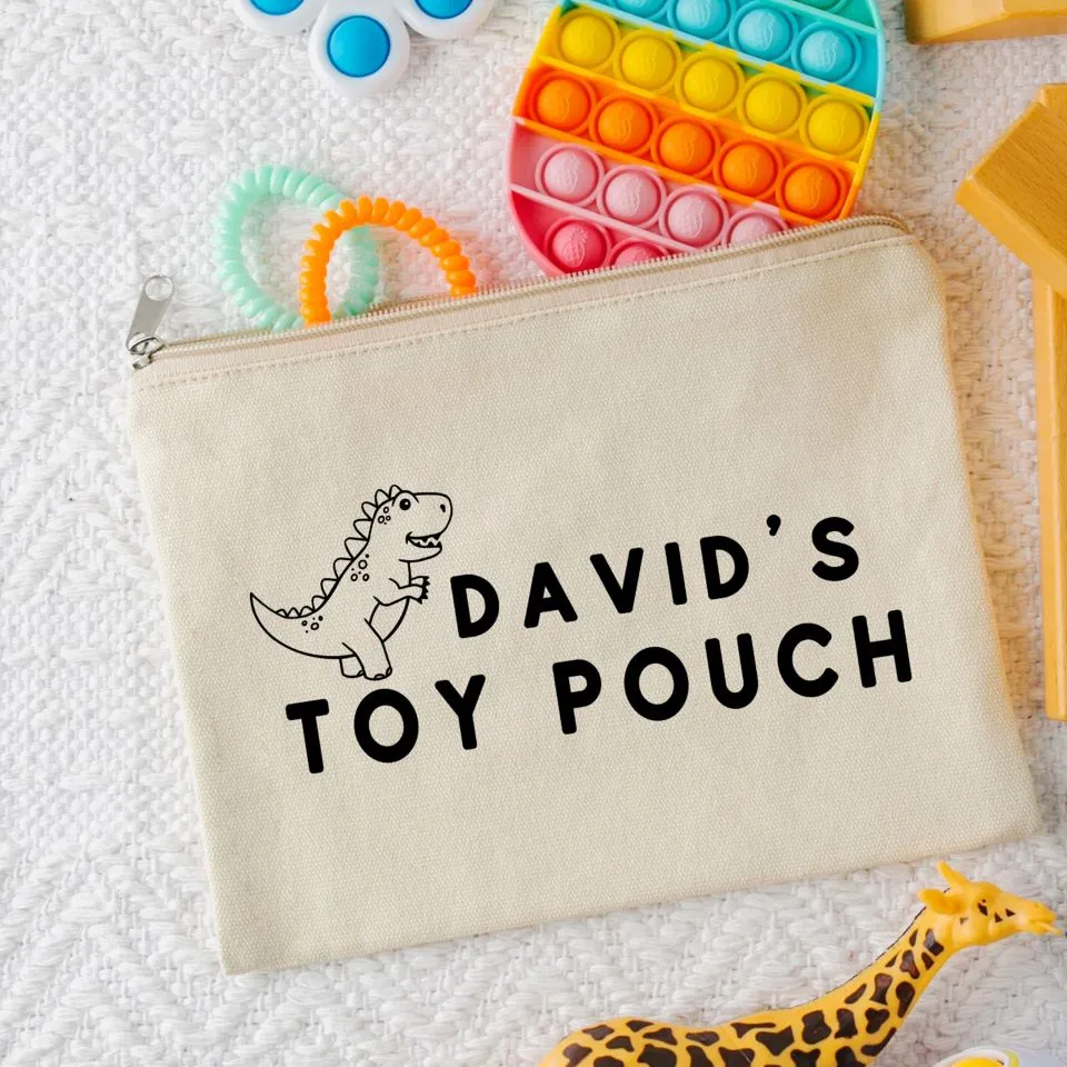 Personalized Kids Zippered Toy Bag