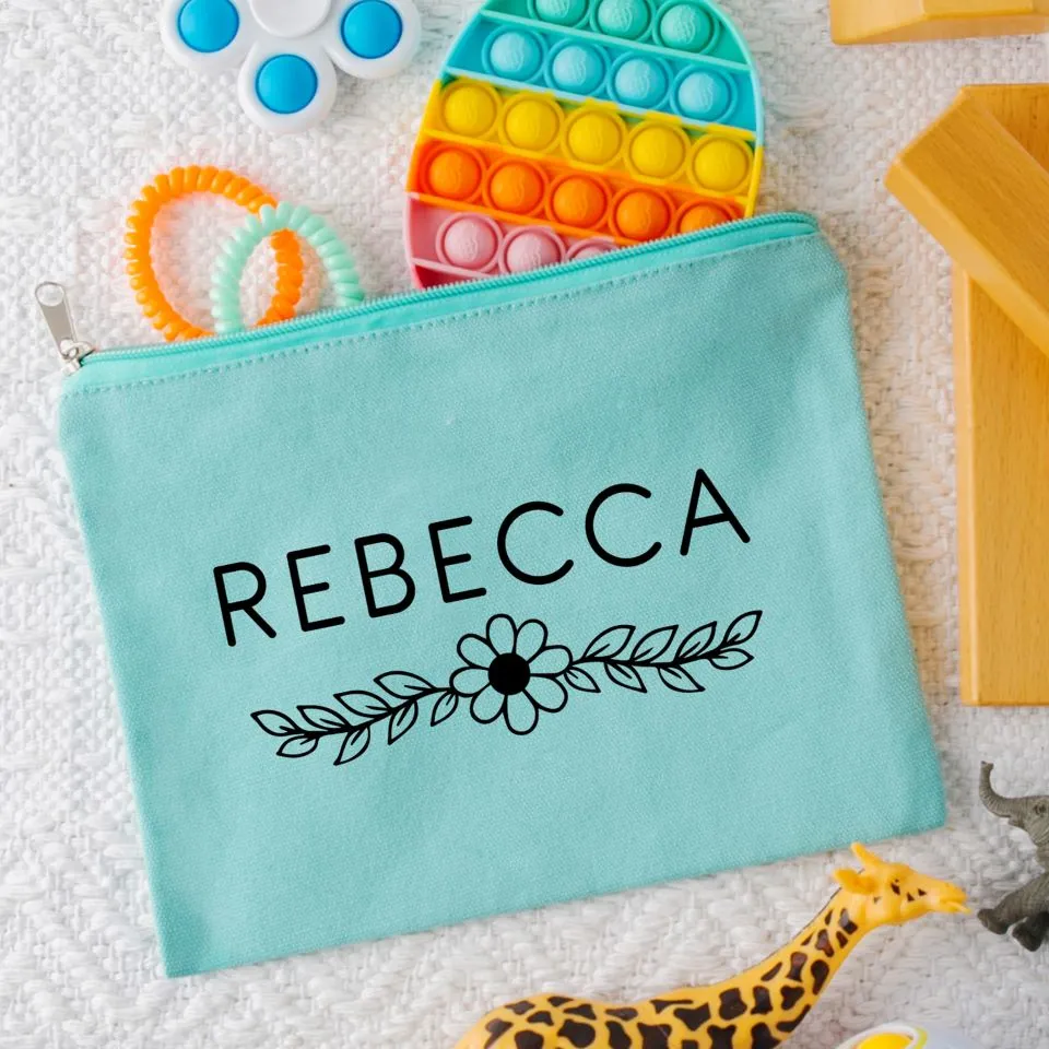 Personalized Kids Zippered Toy Bag