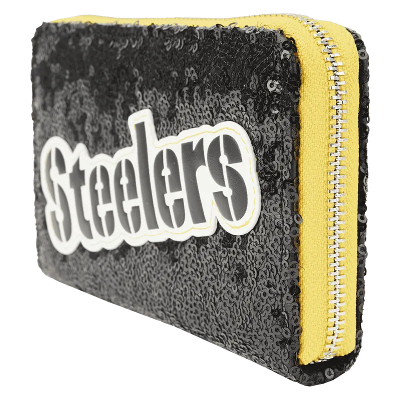 Pittsburgh Steelers - NFL Sequin Zip Around Wallet