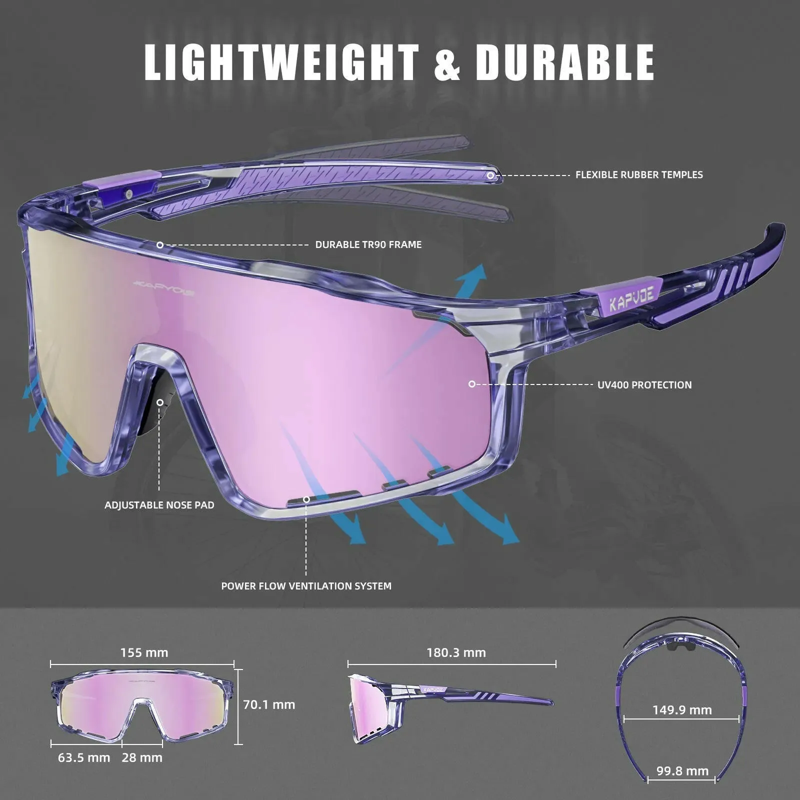 Polarized Cycling Sunglasses Men MTB Cycling Glasses Outdoor Fishing Sunglasses Women Road Bike Glasses UV400 Bicycle Glasses