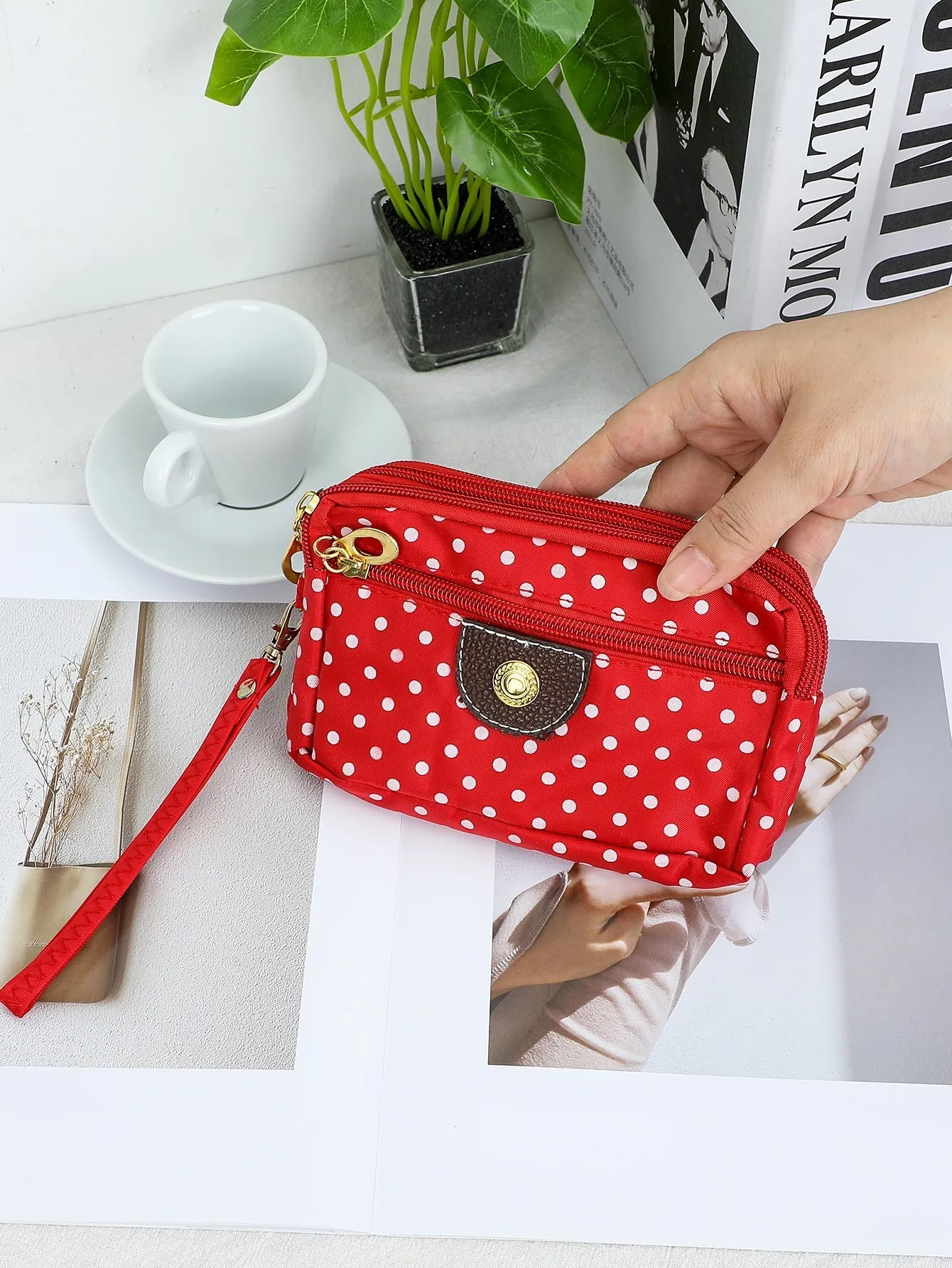 Polka Dot Clutch Bag