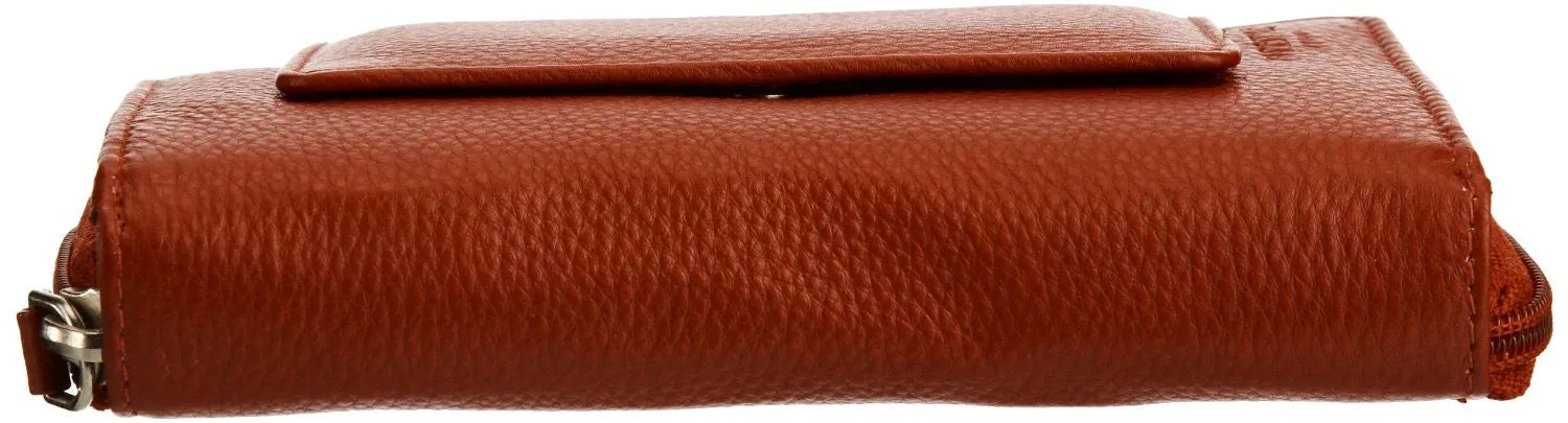 Pratico - women leather flap wallet #LW02 Red