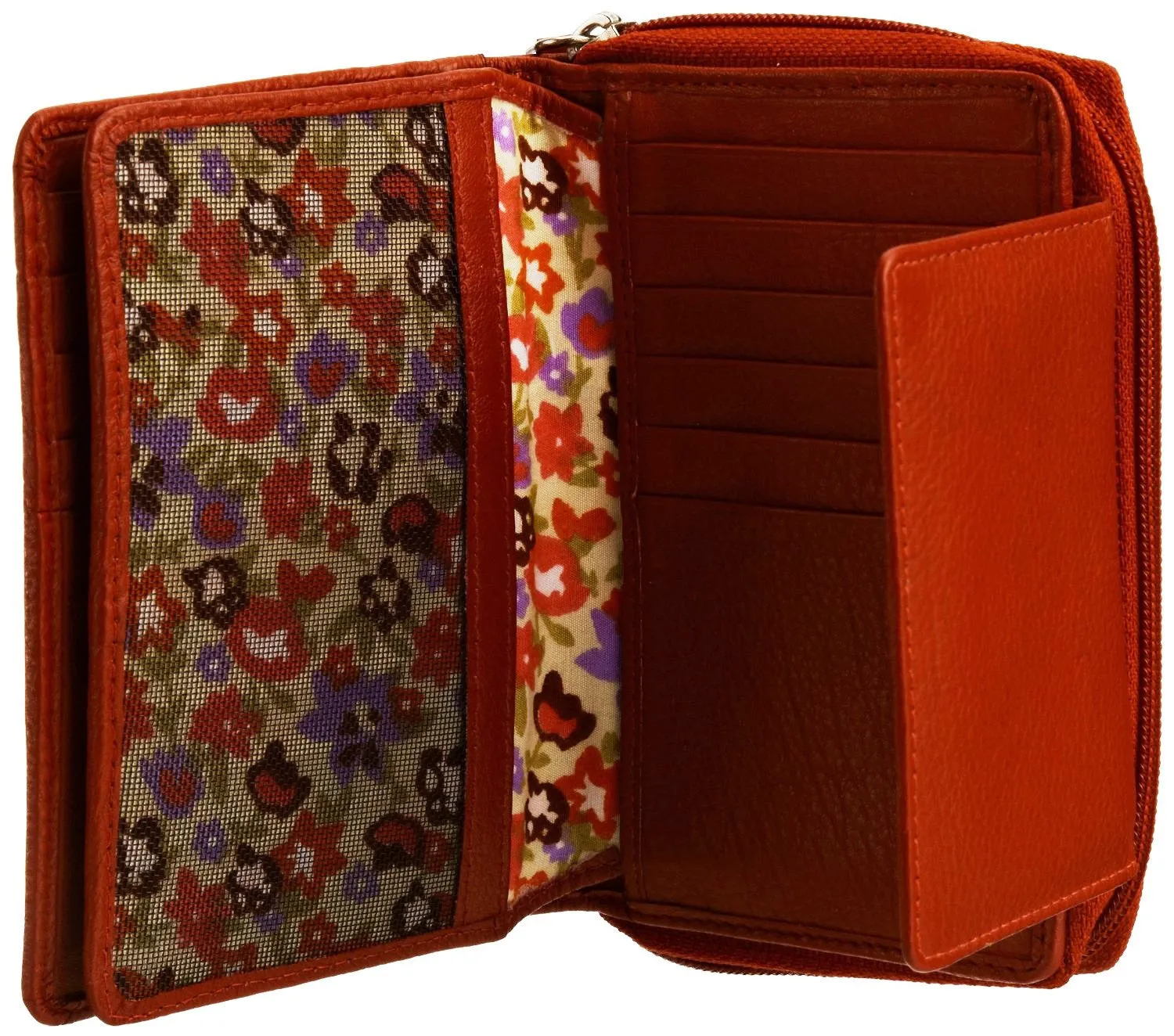 Pratico - women leather flap wallet #LW02 Red