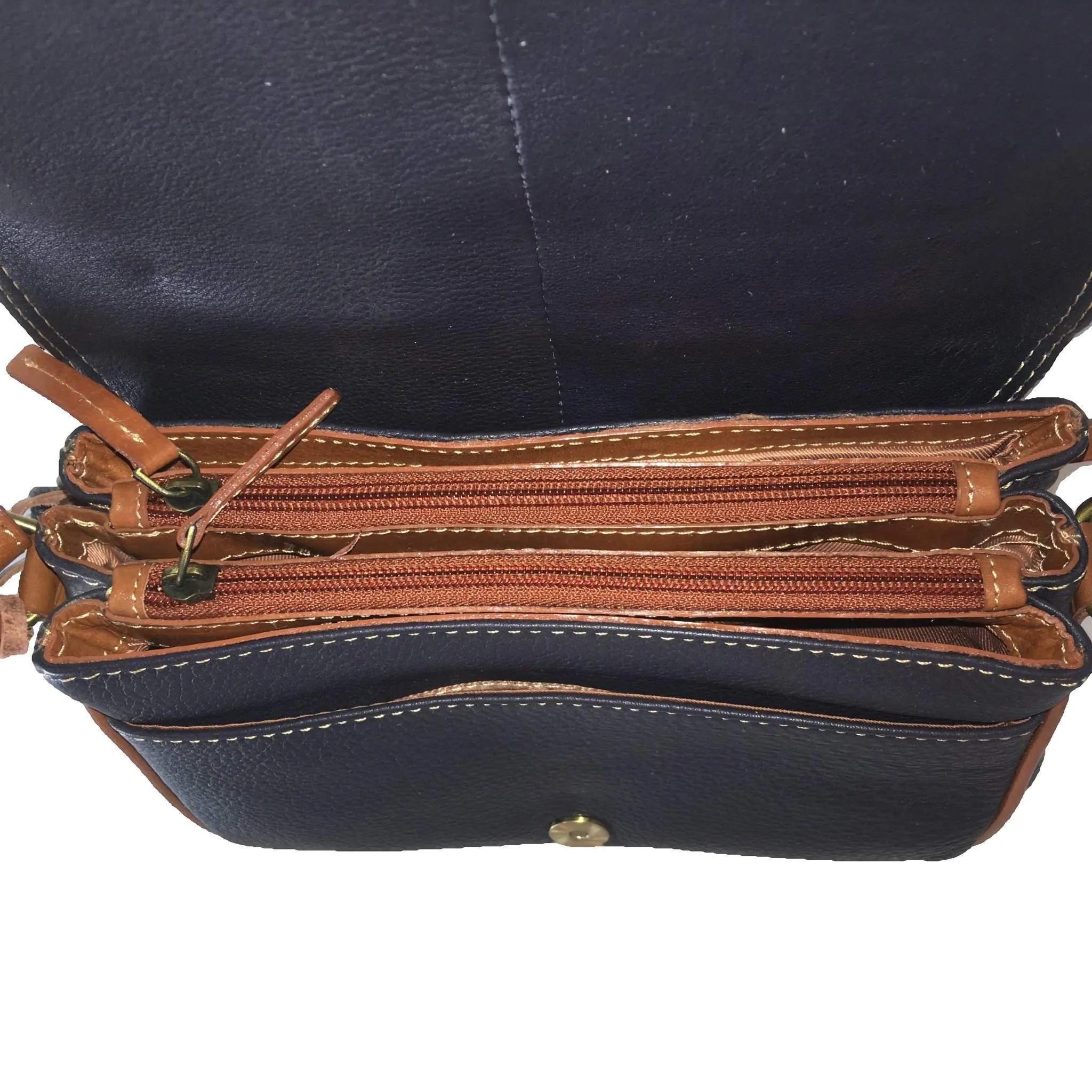 Prelude Half Flap Shoulder Bag Navy