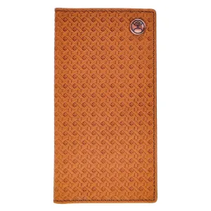 "Hands Up Basket Weave" Rodeo Hooey Wallet Tan