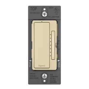 radiant Multi-Location Master Dimmer Switch, 450 Watts LED|MLV, Ivory