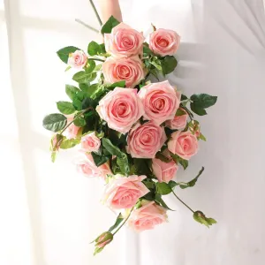 Realistic Pink Wedding Flowers Real Touch Roses