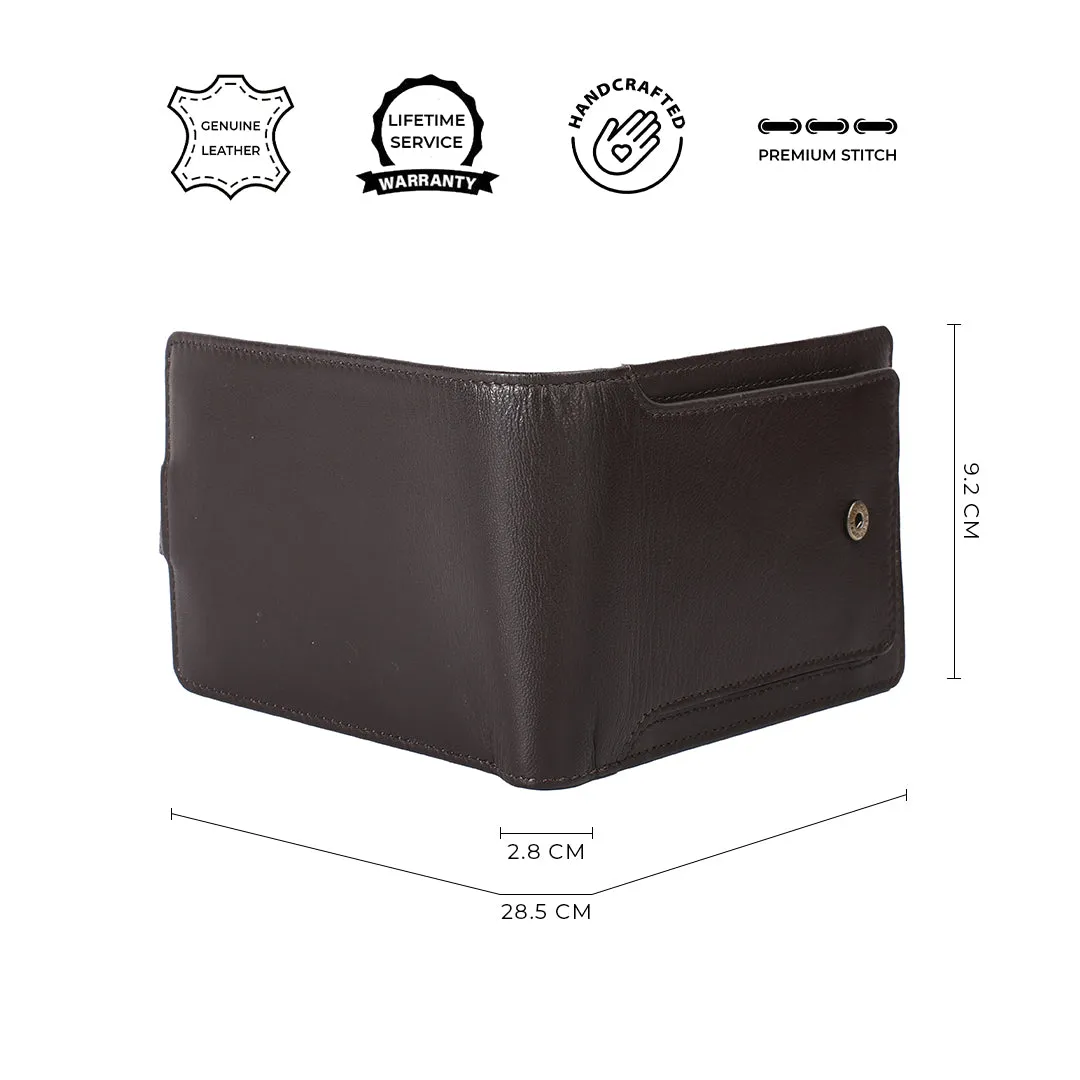 Ricardo Bifold | Premium Leather Wallet for Men | 100% Genuine Leather | Color: Brown & Black