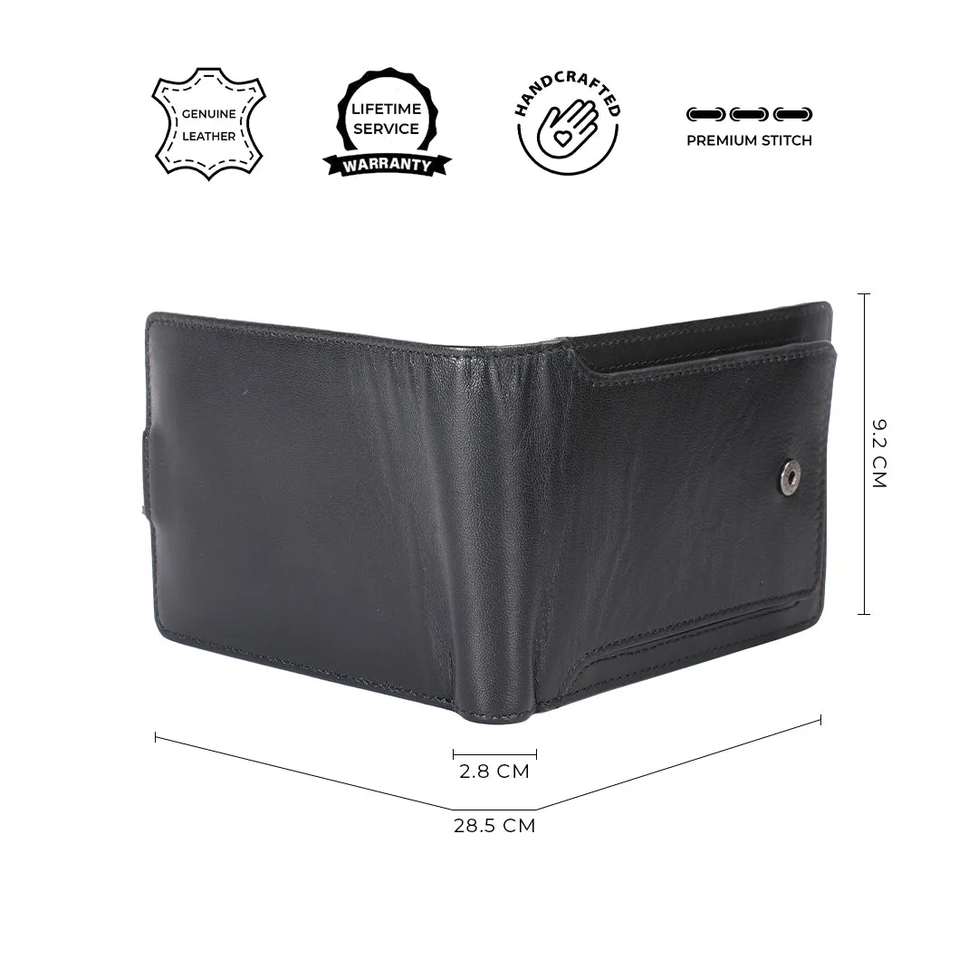 Ricardo Bifold | Premium Leather Wallet for Men | 100% Genuine Leather | Color: Brown & Black